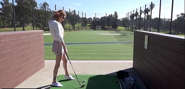  Nadya Nabakova puts her pussy on display at the golf course